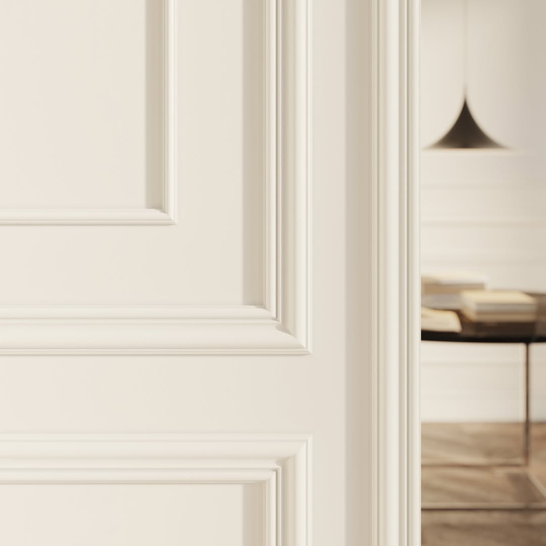 Fehér fali panelek modern enteriőrben